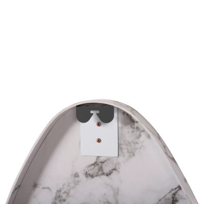 WALL MIRROR DROP HM4488.05 MDF FRAME IN WHITE MARBLE COLORING 50x80Hcm.