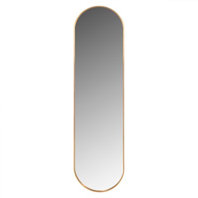 WALL MIRROR HM9581.30 TALL OVAL GOLD ALUMINUM FRAME 38,5x4x149Hcm.