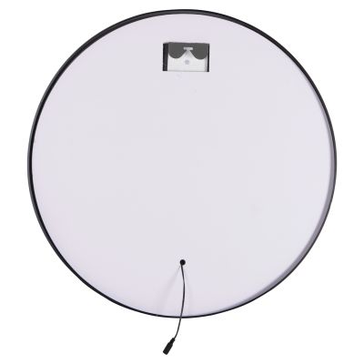 WALL MIRROR ROUND IMAGE HM9579.01 ALUMINUM IN BLACK-LED LIGHT Φ60x3cm.