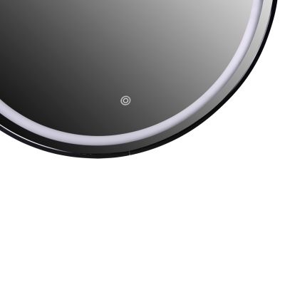 WALL MIRROR ROUND IMAGE HM9579.01 ALUMINUM IN BLACK-LED LIGHT Φ60x3cm.