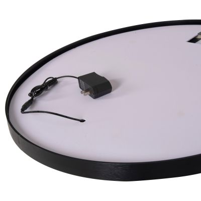 WALL MIRROR ROUND IMAGE HM9579.01 ALUMINUM IN BLACK-LED LIGHT Φ60x3cm.