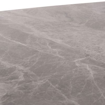 DINING SET 5PCS CORNEL HM10943.01 GREY MARBLE TOP-GREY FABRIC