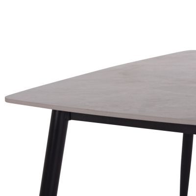DINING SET 5PCS CORNEL HM10943.01 GREY MARBLE TOP-GREY FABRIC