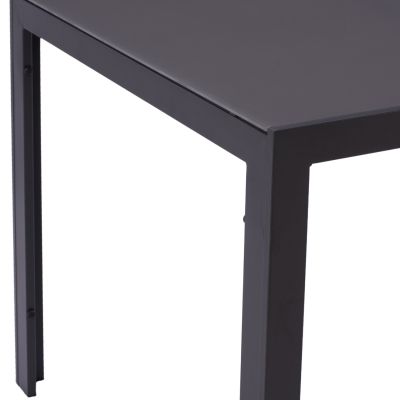 OUTDOOR DINING SET 7PCS MIRI HM10875.01 GREY METAL TABLE--ALUMINUM CHAIRS