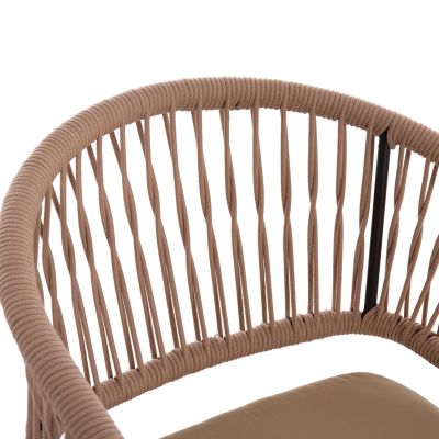 OUTDOOR DINING SET 5PCS MAGNET HM10997.03 ALUMINUM IN ANTHRACITE--POLYWOOD--P.E.ROPE