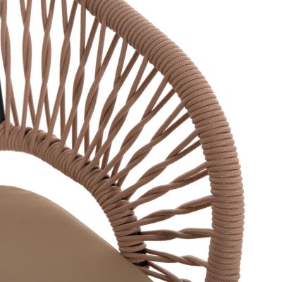 OUTDOOR DINING SET 5PCS MAGNET HM10997.03 ALUMINUM IN ANTHRACITE--POLYWOOD--P.E.ROPE