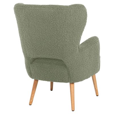ARMCHAIR MYLIE HM8394.27 PISTACHIO GREEN BOUCLE FABRIC 66X75X93Hcm.