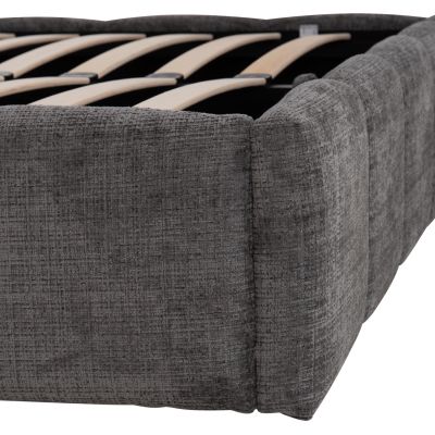 DOUBLE BED WITH STORAGE SPACE ENYA HM763.01 GREY FABRIC--FOR MATTRESS 160x200cm