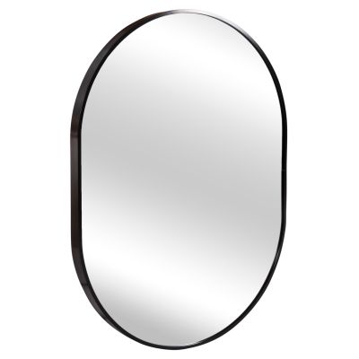 WALL MIRROR SERIES ARCHER HM4500.01 OVAL ALUMINUM FRAME IN BLACK 59x79Hcm.