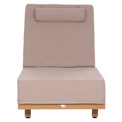 PROFESSIONAL SUNLOUNGER JESSIE HM10714.05 HEAT TRANSFER ALUMINUM-BEIGE CUSHION 200x71x79Hcm