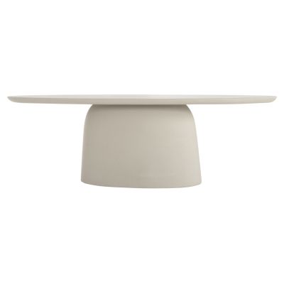 OVAL DINING TABLE BRECCAN HM6577.02 BEIGE FIBER CEMENT 240x100x75Hcm.