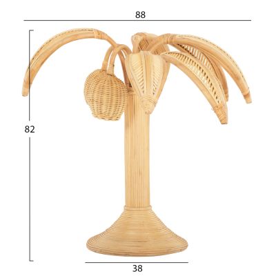 DECORATIVE TREE COCOON HM4319 COCONUT-TYPE MADE OF NATURAL RATTAN Φ88x84Hcm.