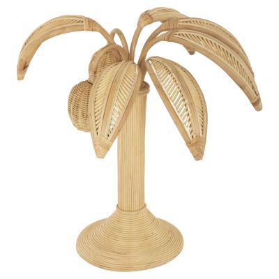 DECORATIVE TREE COCOON HM4319 COCONUT-TYPE MADE OF NATURAL RATTAN Φ88x84Hcm.