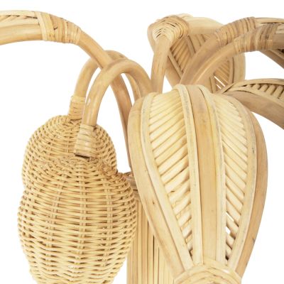 DECORATIVE TREE COCOON HM4319 COCONUT-TYPE MADE OF NATURAL RATTAN Φ88x84Hcm.