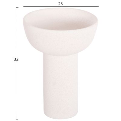 CERAMIC TABLE DECOR ELENDIL HM4602.01 OFF WHITE WITH CRYSTALLISATION Φ23x32H cm.