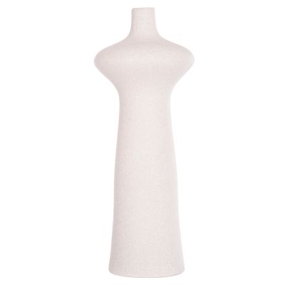 CERAMIC TABLE DECOR SCEPTER HM4636.01 OFF WHITE WITH CRYSTALLIZATION Φ18x49Hcm.