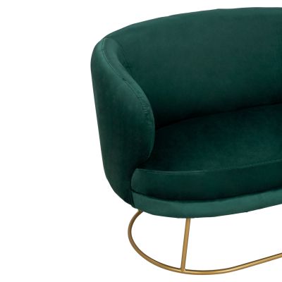Диван 2 места Arien от Velver Cyppress Green със златна основа HM8492.03 125X80X84cm
