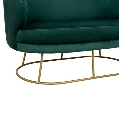 Диван 2 места Arien от Velver Cyppress Green със златна основа HM8492.03 125X80X84cm