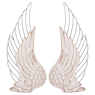 ДЕКОРАЦИЯ ЗА СТЕНА WINGS - БЯЛО-ЧЕРЕН 39x1,5x92Hcm.