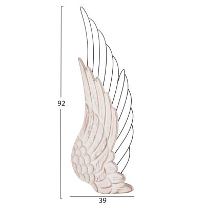 ДЕКОРАЦИЯ ЗА СТЕНА WINGS - БЯЛО-ЧЕРЕН 39x1,5x92Hcm.