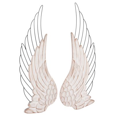 ДЕКОРАЦИЯ ЗА СТЕНА WINGS - БЯЛО-ЧЕРЕН 39x1,5x92Hcm.