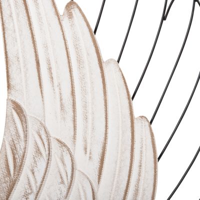 ДЕКОРАЦИЯ ЗА СТЕНА WINGS - БЯЛО-ЧЕРЕН 39x1,5x92Hcm.