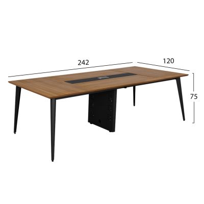 PROFESSIONAL CONFERENCE DESK SUPREME HM2355 MELAMINE-METAL LEGS 242x120x75Hcm