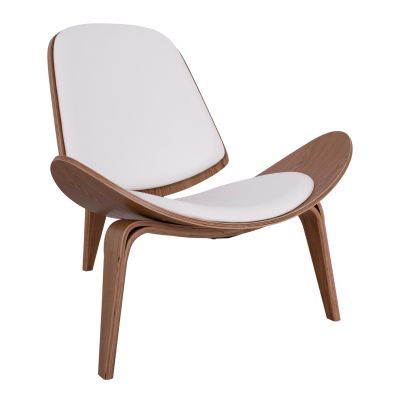 Armchair Superior P., HM1128.03 Natural color,white cushions PU 90x76x76Η cm