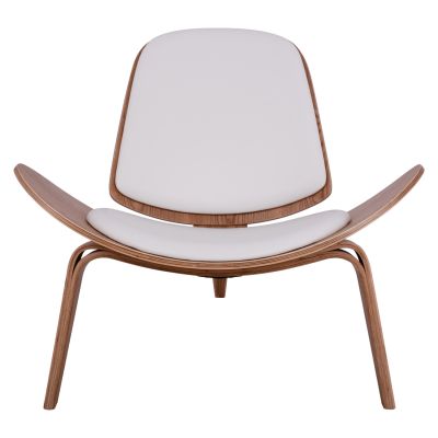 Armchair Superior P., HM1128.03 Natural color,white cushions PU 90x76x76Η cm