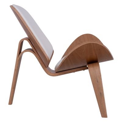 Armchair Superior P., HM1128.03 Natural color,white cushions PU 90x76x76Η cm