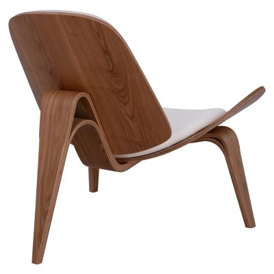 Armchair Superior P., HM1128.03 Natural color,white cushions PU 90x76x76Η cm