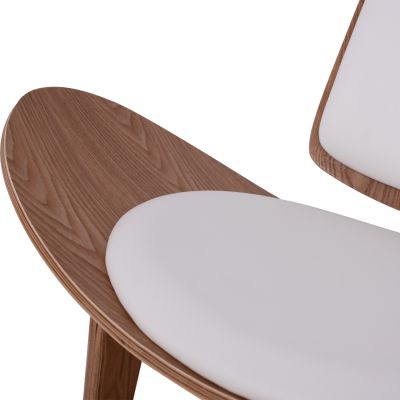 Armchair Superior P., HM1128.03 Natural color,white cushions PU 90x76x76Η cm