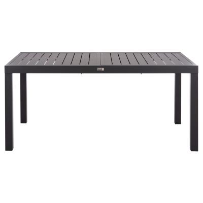 EXTENDABLE DINING TABLE KRUM HM6277.03 ALUMINUM IN DARK GREY 160-240x90x73Hcm.