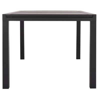 EXTENDABLE DINING TABLE KRUM HM6277.03 ALUMINUM IN DARK GREY 160-240x90x73Hcm.