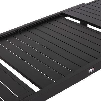EXTENDABLE DINING TABLE KRUM HM6277.03 ALUMINUM IN DARK GREY 160-240x90x73Hcm.