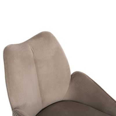ТРАПЕЗНО КРЕСЛО SHAI HM9844.04 БЕЖОВ ДАМАС-ЧЕРНА МЕТАЛНА ОСНОВА 61x63x93Hсм.