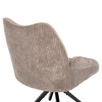 ТРАПЕЗНО КРЕСЛО SHAI HM9844.04 БЕЖОВ ДАМАС-ЧЕРНА МЕТАЛНА ОСНОВА 61x63x93Hсм.