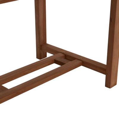 OUTDOOR DINING SET CRANDER HM21288 TABLE & 6 DINING CHAIRS FOLDABLE--TEAK WOOD