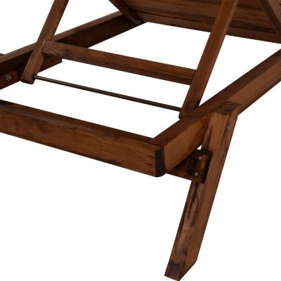 PROFESSIONAL SUNBED HM11431.01 FIR WOOD IN WALNUT SHADE 65.5x196x29-84Hcm.