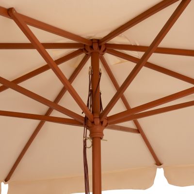Professional umbrella 3x3m with wooden frame HM6022 Beige