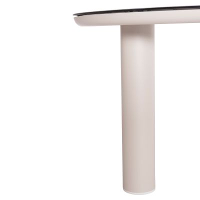 OUTDOOR DINING SET 5PCS STREAM HM11004.02 CREAM WHITE ALUM.--ROPE-OLEFIN CUSHIONS BEIGE