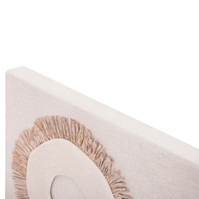 WALL DECOR PANEL RECTANGLE SERIES SANTORINI HM4534 MDF IN OFF WHITE COLOR-DECOR IN BEIGE 48x4.5(thickness)x60Hcm.