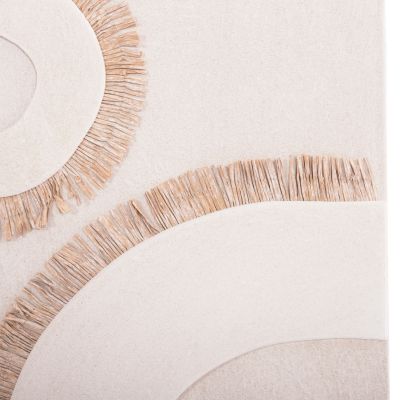 WALL DECOR PANEL RECTANGLE SERIES SANTORINI HM4534 MDF IN OFF WHITE COLOR-DECOR IN BEIGE 48x4.5(thickness)x60Hcm.