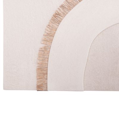 WALL DECOR PANEL RECTANGLE SERIES SANTORINI HM4534 MDF IN OFF WHITE COLOR-DECOR IN BEIGE 48x4.5(thickness)x60Hcm.