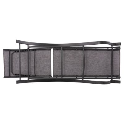 Шезлонг Алуминиев сив с текстова линия сив 194x54-66x30 см.
