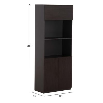 Професионална офис библиотека Rosewood -80x40x200см