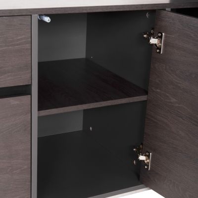 PROFESSIONAL OFFICE DESK LEFT CORNER ROSEWOOD HM2083L 220x180x76Hcm