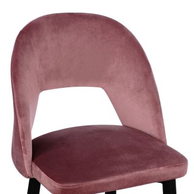 Bar Stool Harper HM8526.02 Velvet Rotten Apple with metallic Frame 50Χ51Χ111cm