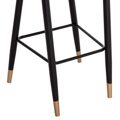 Bar Stool SERENITY HM8519.03 Velvet Cypress Green Color and metallic frame 51x57x110cm