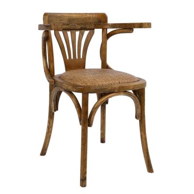 Дървен стол Vienna Type Antique natural HM0180.01 с мат 58,5x49,5x77 см